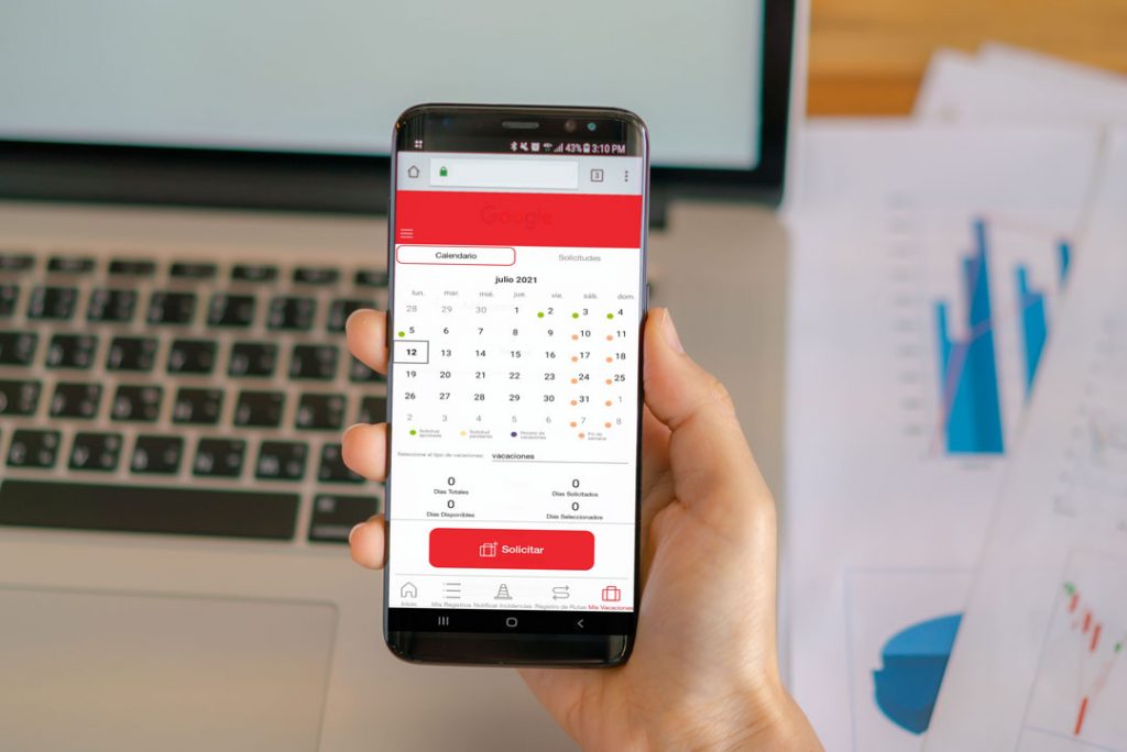 app software solicitud de vacaciones empleados