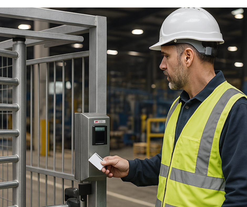 Tornos y barreras para control de accesos en instalaciones industriales